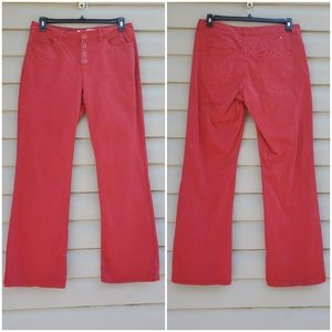 Tommy Hilfiger red snap fly jeans